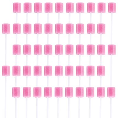 AWAVM Oral Swabs Pack of 50 Sponge Swabs Mouth Cleaning Sponge Swab Dental Stick for Teeth Cleaning, Foam Swab Sticks for Oral Care, Medical Tools Sponge for Oral Hygiene Procedures