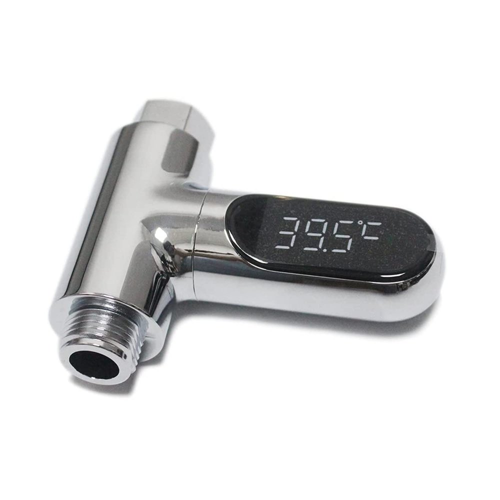 BINOXY 360Rotating Shower Thermometer Led Digital Display Baby Bath Water Fahrenheit Celsius Thermometer For Home Bathroom Kitche