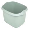 12L Rectangular Washing Up Bowl Basin Mixing Bowls High Grade Plastic Bowl for Kitchen, Home, Outdoor Use (SILVER SAGE) view 1