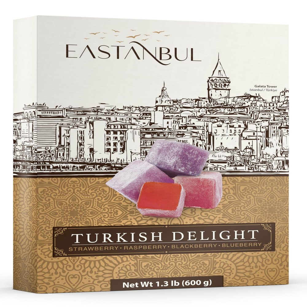 Eastanbul Turkish Delight, Turkish Delights Candy Assorted Flavor, 600g