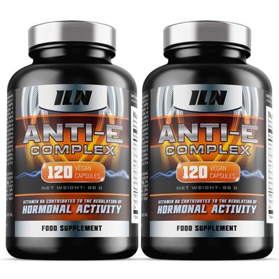 Anti-E Complex for Men - Natural Blocker & Regulation Complex - 1 Month Course - with D Aspartic Acid, Nettle Leaf, Resveratrol (240 Count (Pack of 2))