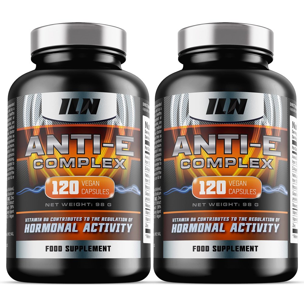 Anti-E Complex for Men - Natural Blocker & Regulation Complex - 1 Month Course - with D Aspartic Acid, Nettle Leaf, Resveratrol (240 Count (Pack of 2))