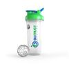 BioTrust BlenderBottle Classic Shaker Bottle, 28-Ounce with loop, Clear/Green view 1