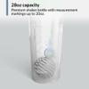 BioTrust BlenderBottle Classic Shaker Bottle, 28-Ounce with loop, Clear/Green view 2
