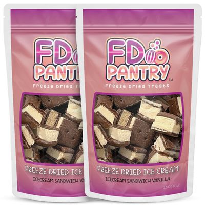 Freeze Dried Ice Cream Sandwich Bites (Vanilla, 2 Pack)