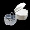 2pcs Denture Bath Box Organizer Dental False Teeth Storage Box with Hanging Net Container Cleaning Teeth Cases Artificial Tooth Boxes view 3