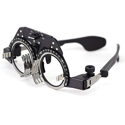 NICHOY Optical Trial Lens Frame,Eye Optometry Optician,Adjustable Temple Length and Nose Rest,Holds Four Prescription Lenses(Color:,Size:PD 54-70)
