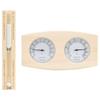 2 in 1 Sauna Hygrothermograph and Sand Timer Set Solid Wood Pine view 1
