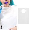 100pcs Disposable Bibs Adult Disposable Bibs Waterproof Adult Bib Restaurant Beauty Salon Elderly Dental Bib 15.7 X 23.6 Inch (White) view 2