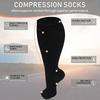 Cheeroyal 3 Pack Plus Size Compression Socks for Women and Men, 20-30mmhg Extra Large Wide Calf Knee High Stockings for Circulation Support (7XL, black) view 4
