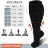 Cheeroyal 3 Pack Plus Size Compression Socks for Women and Men, 20-30mmhg Extra Large Wide Calf Knee High Stockings for Circulation Support (4XL, black) view 2