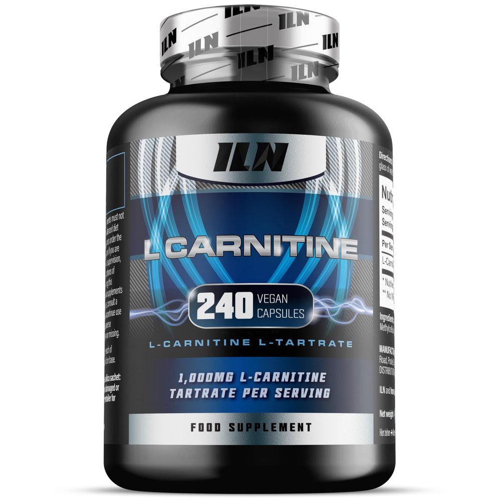 L Carnitine Capsules 1000mg L-Carnitine Tartrate per Serving for Men and Women Vegan Friendly 240 Capsules (4 Month Supply)