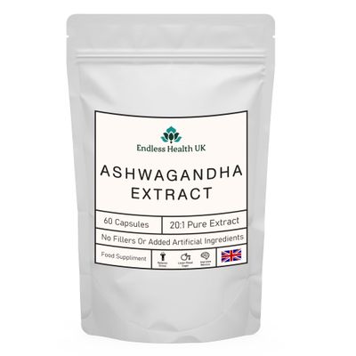 Ashwagandha Extract | High Strength | 20:1 Extract | 60 Capsules