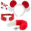 1Set Fox Ears and Tail Set Cat Ears and Tail Set Faux Fur Tails Plug Costume for Women Adult Cosplay Costume view 1