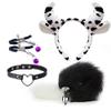 1Set Fox Ears and Tail Set Cat Ears and Tail Set Faux Fur Tails Plug Costume for Women Adult Cosplay Costume view 1