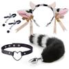 1Set Fox Ears and Tail Set Cat Ears and Tail Set Faux Fur Tails Plug Costume for Women Adult Cosplay Costume view 1