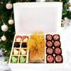 Ghasitaram Gifts Jaiccha Christmas Gifts White Christmas Hamper Box Big with chocolates, plum cake and Hazelnut Balls view 1