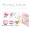 NOBONU Retainer Case, Large Denture Case with Lid, Upgrade 3 Layer Design Denture Baths & Mouth Guard Container, Personal Orthodontic Supplies for Storage/Washing/Soaking,Orange view 2