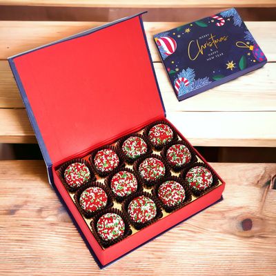 Ghasitaram Gifts Jaiccha Christmas Gifts Merry Christmas Decorated Box With Hazelnut Balls