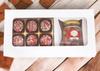 Ghasitaram Gifts Jaiccha Christmas Gifts White Christmas Hamper Box Small with Hazelnut Balls and Caramel Almond Jar view 1