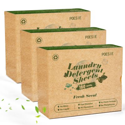 Poesie Laundry Detergent Sheets Fresh Scent 480 Count