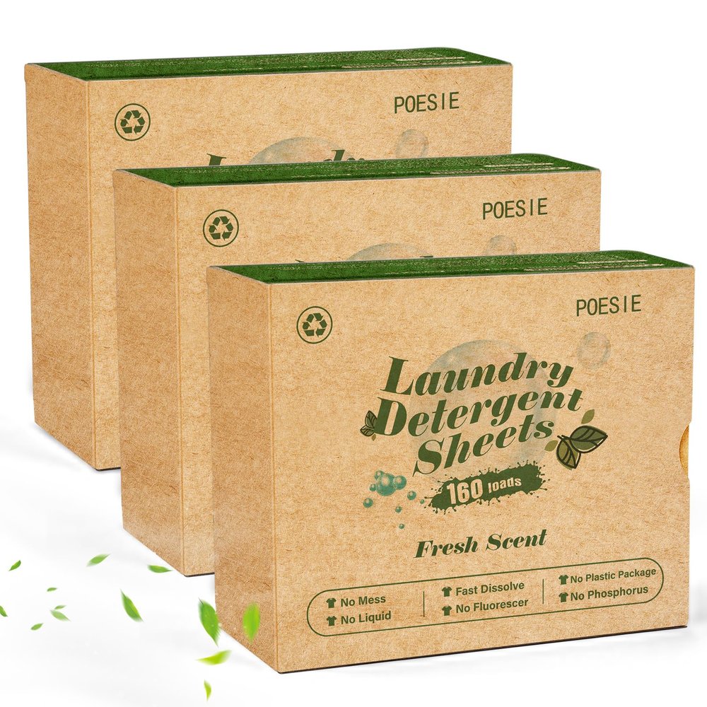 Poesie Laundry Detergent Sheets Fresh Scent 480 Count