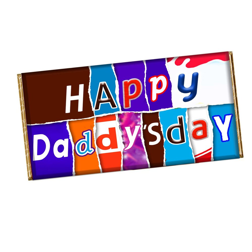 Happy Daddys Day Novelty Chocolate Bar Wrapper Gift Present Fathers day Birthday CH-678 (with chocolate bar)