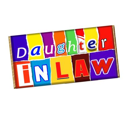 Daughter in Law Chocolate Bar Wrapper Label Novelty Gift Present Birthday Xmas CH-672 (with chocolate bar)
