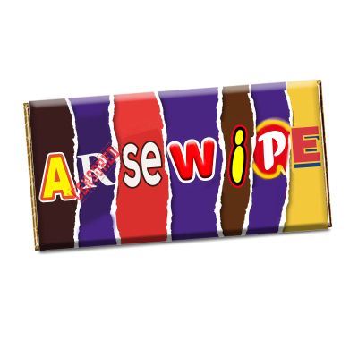 A*sewipe Chocolate Bar Wrapper Funny Novelty Gift Present for Friend Uncle Son CH-166 (with chocolate bar)