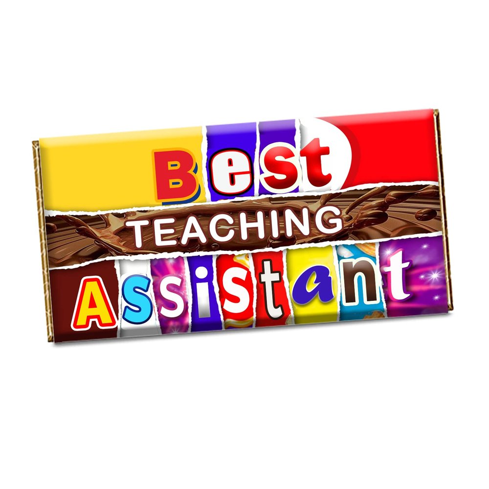 Best Teaching Assistant Chocolate Bar Wrapper Novelty Gift for Teacher Lecturer CH-685 (with chocolate bar)