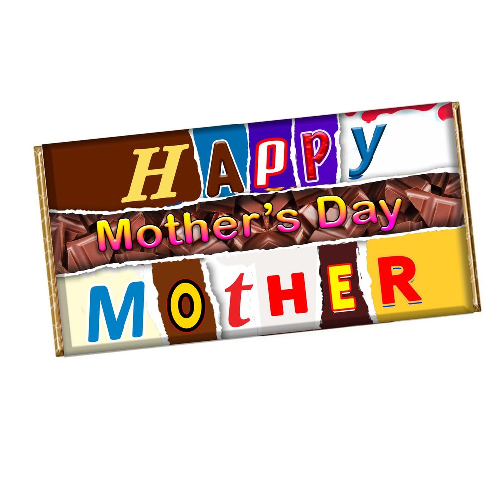 Happy Mothers day Mother Chocolate Bar Wrapper Novelty Present for Mum Mummy CH-837 (without chocolate bar)