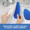 Qaestfy Shower Bathtub Tub Tile Scrubber Cleaning Brush with 51'' Handle, 5 Non-Scratch Scouring Pads, Adjustable Long Handled Scrub Brush for Cleaning Shower Bathroom Vessel Sinks Toilet Wall Floor view 3