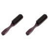 2 Pcs Long Handle Beard Brush Hair Brush for Men Male Shaving Tool Beard Care Brush Boar Bristle Round Brush Round Hair Brush Portable Man Wood Wild Boar Straightening Comb view 1