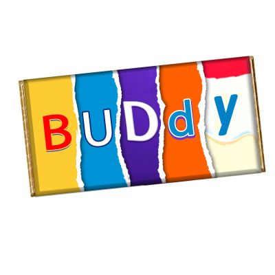 Buddy Chocolate Bar Wrapper Novelty Gift Present For Best Friend Sister Brother CH-276 (with chocolate bar)