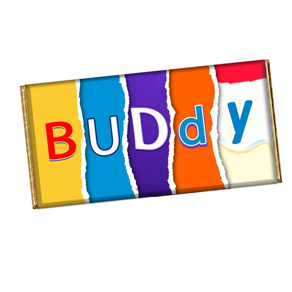 Buddy Chocolate Bar Wrapper Novelty Gift Present For Best Friend Sister Brother CH-276 (with chocolate bar)