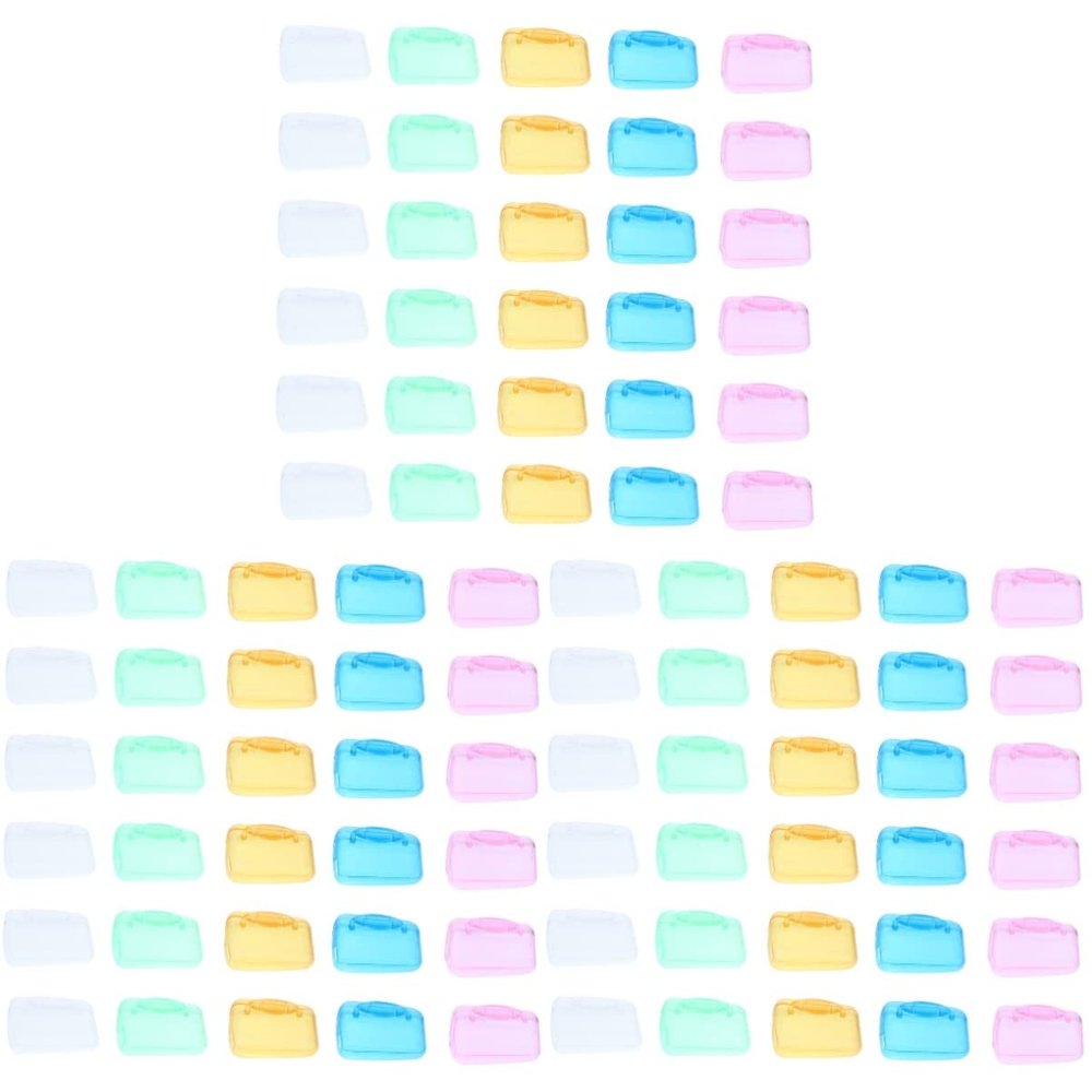 Alipis 90pcs Portable Toothbrush Brush Head Covers Travel Toothbrush Cover Plastic Holder for Household Business Trip Use Random Color