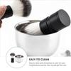 Beavorty 2pcs Men Shaving Brush Stainless Steel Beard Brush Metal Shaving Mug Soap Bowl for Wet Shave Routine view 2