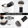 Beavorty 2pcs Men Shaving Brush Stainless Steel Beard Brush Metal Shaving Mug Soap Bowl for Wet Shave Routine view 3