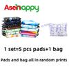 Asenappy 4 PCs Cloth Sanitary Pads Reusable X Large Cloth Menstrual Pads for Heavy Flow Night Use Pantyliners Wet Bag (5randompads) view 4