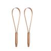 qLoop Copper Tongue Cleaner  Easy One Hand Use  Larger Surface Coverage  Ayurvedic Copper Health for Fresh Breath and Total Oral Hygiene (Set of 2) view 1
