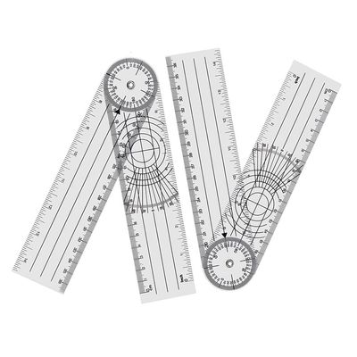 Darameea 4 Pieces Goniometer Physiotherapy Protractor Physiotherapy PVC for Physiotherapy, Sports