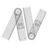 Darameea 4 Pieces Goniometer Physiotherapy Protractor Physiotherapy PVC for Physiotherapy, Sports view 1