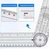 Darameea 4 Pieces Goniometer Physiotherapy Protractor Physiotherapy PVC for Physiotherapy, Sports view 4