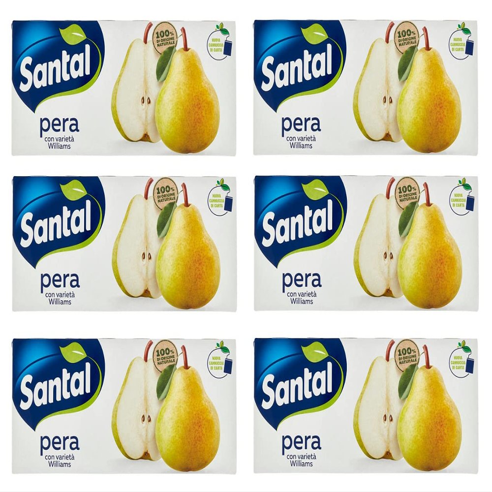 6 x Parmalat Santl Pera Pear Juice Fruit Juice Refreshing Drink Brik 3 x 200 ml