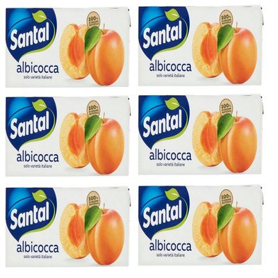 6 x Parmalat Santl Albicocca Apricot Juice Fruit Juice Refreshing Drink Brik 3 x 200 ml