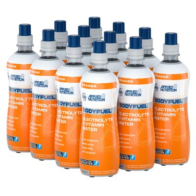 Applied Nutrition BodyFuel Electrolyte Water - Body Fuel Prime Drink with BCAAs and Vitamins, Fast Hydration (12 x 500ml) (Orange)