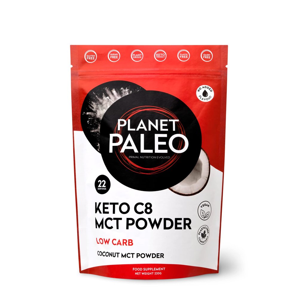 Planet Paleo Keto Collagen - High Protein, Low Carb, Coffee Creamer, Neutral-Tasting Ketongenic Boost (C8 MCT, 440g)