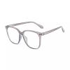 Anti-Blue Light Blocking Glasses for Women and Men - Lightweight Computer/Gaming/TV/Phones Glasses - Anti-Eyestrain & UV Glare, Classic Square Eyeglasses Frame (Transparent Gray Frame + Clear Lens) view 1