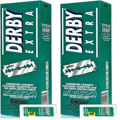 Derby Extra Double Edge Safety Razor Blades - Pack of 200 Blades