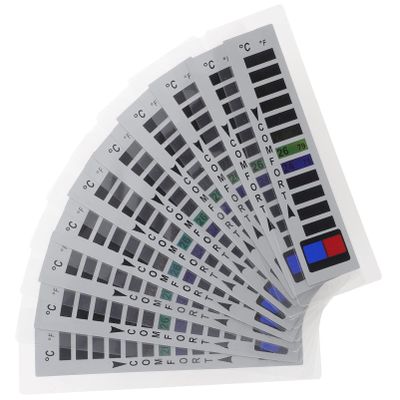 ULTECHNOVO 10pcs Temperature Stickers for Clothes Thermometer Strips Pvc Sewable down Jacket Repair